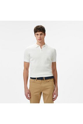 پلیور سفید مردانه ساده Lacoste - کد 924215508