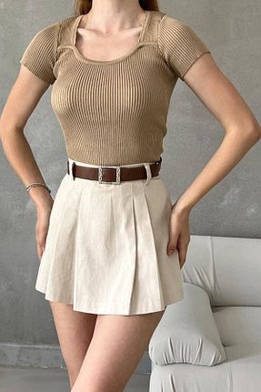 بلوز بژ زنانه ساده WOMAN VISION - کد 924211678