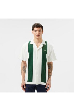 پلیور سفید مردانه ساده Lacoste - کد 924647900