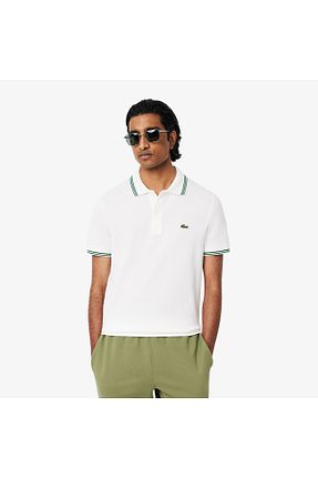 پولوشرت سفید مردانه رگولار Lacoste - کد 924219542