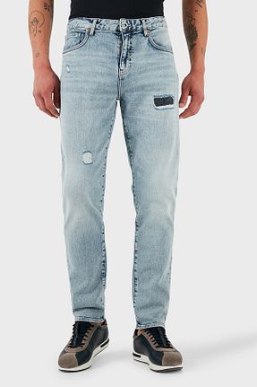 شلوار جین سرمه ای مردانه پاچه تنگ Armani Exchange - کد 924649097