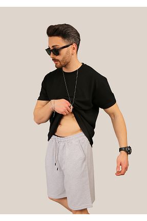شلوارک و برمودا سایز بزرگ طوسی زنانه کش دار EydaMoon - کد 924209333