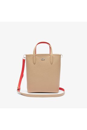 کیف دوشی بژ زنانه چرم مصنوعی Lacoste - کد 924210146