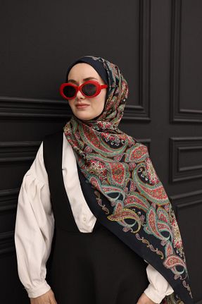 شال سرمه ای زنانه پلی استر Silk Home - کد 924209421
