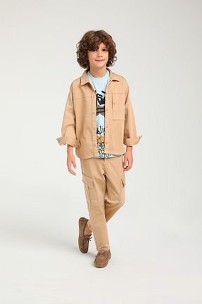 ست بالاتنه و پائین تنه قهوه ای بچه گانه بافتنی Jack Lions - کد 816753508
