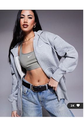 سوئیشرت اسپرت طوسی زنانه اورسایز Nike - کد 924655069