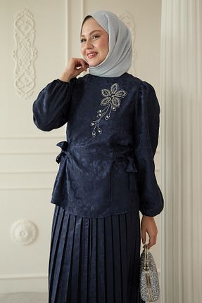 ست بالاتنه و پائین تنه حجاب سرمه ای رگولار InStyle - کد 924219313