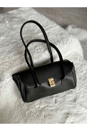 کیف دوشی مشکی زنانه چرم مصنوعی NURDAN ÇETİN BAGS - کد 924221863