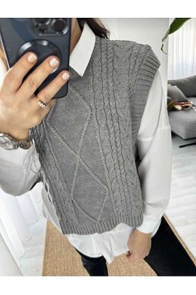 سوئیتر طوسی زنانه اکریلیک Essewear - کد 924219610