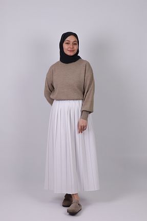 دامن سفید زنانه پارچه ilmek - کد 924219842