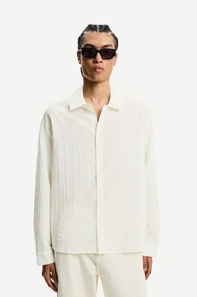 پیراهن قرمز مردانه اسلیم Bershka - کد 924220667