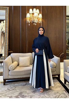 لباس حجاب سرمه ای زنانه اورسایز ALPARYA - کد 924223865