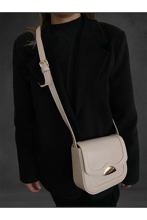 کیف دوشی بژ زنانه چرم مصنوعی Melos Butik - کد 924230770