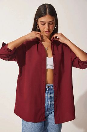 پیراهن زرشکی زنانه رگولار MODA - کد 885399818