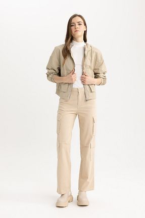 کاپشن بژ زنانه رگولار Defacto - کد 794516322