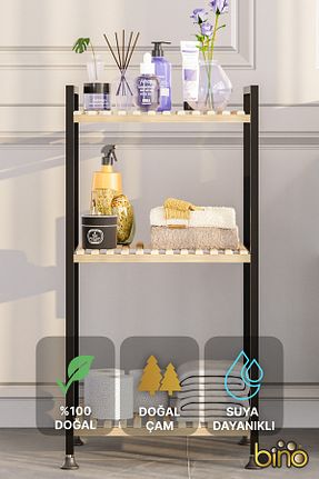 نظم دهنده حمام مشکی چوب Bino - کد 924226828