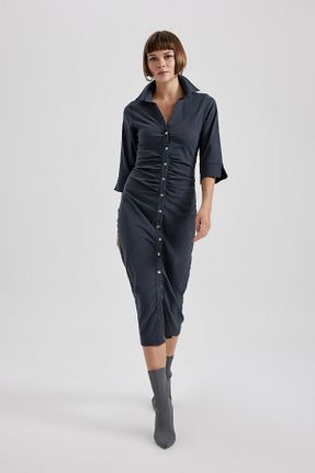 لباس طوسی زنانه بافتنی Defacto - کد 774169638