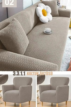 کاور مبل قهوه ای پلی استر HANSARAYHOME - کد 924665280