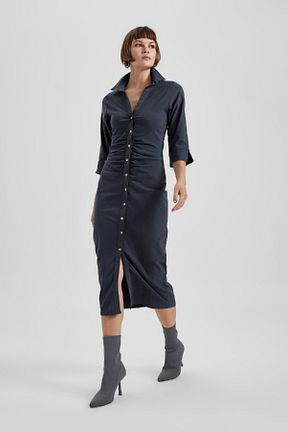 لباس طوسی زنانه بافتنی Defacto - کد 774169638