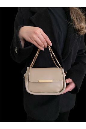 کیف دوشی قهوه ای زنانه چرم مصنوعی Melos Butik - کد 924253497