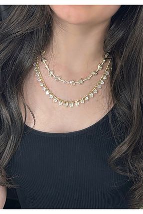 گردنبند استیل ( فولاد ) زرد زنانه استیل (فولاد) Opia JEWELRY - کد 924254026