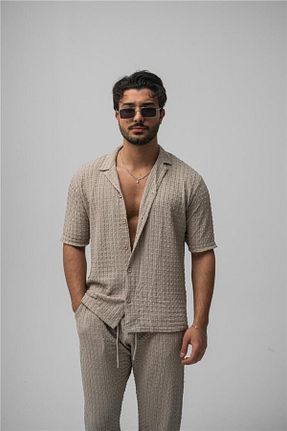 پیراهن طوسی مردانه Asimetrik OUTFİT MAN - کد 924265493