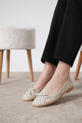 بابت بژ زنانه چرم خالص luuq shoes - کد 924269343