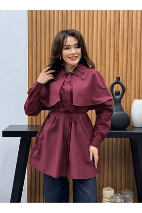 تونیک حجاب زرشکی زنانه پنبه ای cies boutique - کد 924735948