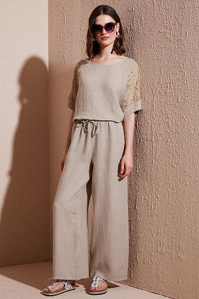 شلوار طوسی زنانه کتان Via Dante - کد 924275910
