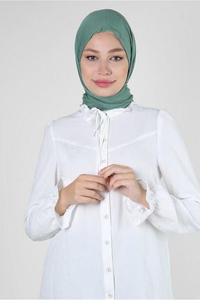 بلوز حجاب سفید زنانه رگولار Alvina - کد 799159323