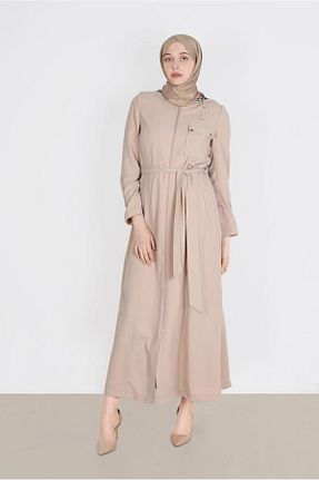 مانتو بلند حجاب بژ زنانه Alvina - کد 807279388