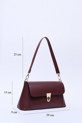 کیف دوشی زرشکی زنانه چرم مصنوعی Shaka - کد 847239418