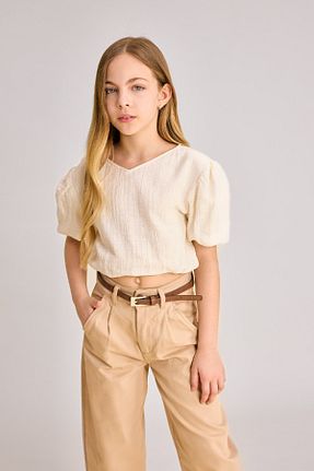 بلوز نباتی بچه گانه ساده Defacto - کد 809013461