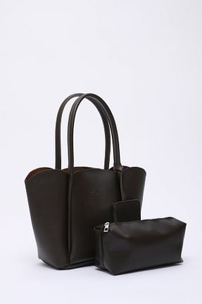 کیف دوشی قهوه ای زنانه چرم مصنوعی Shaka - کد 874997579