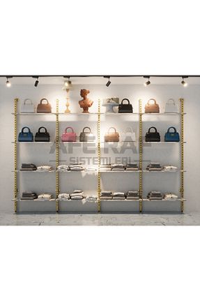 قفسه دیواری طلائی 360 cm AFE DEKOR - کد 764157880