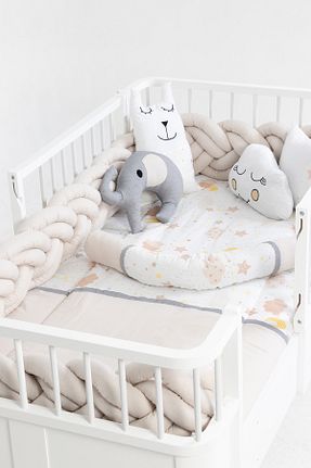 ست لحاف و روکش لحاف و روکش بالش کودک و نوزاد بژ پنبه ای Cozibo - کد 924303290