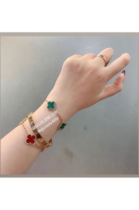 دستبند جواهر زرشکی زنانه زیرکن ANGELSS JEWELLERY - کد 924304923