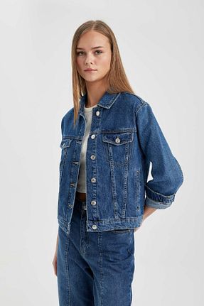 کت آبی زنانه رگولار Defacto - کد 804424993