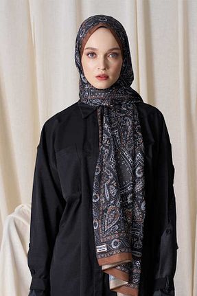 شال قهوه ای زنانه پنبه ای Madame Polo - کد 924315054