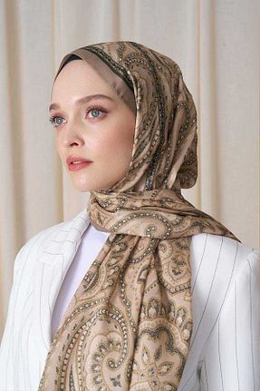 شال سبز زنانه پنبه ای Madame Polo - کد 924315903