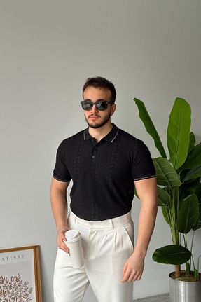 تیشرت مشکی مردانه رگولار Livio Ferri - کد 904472034