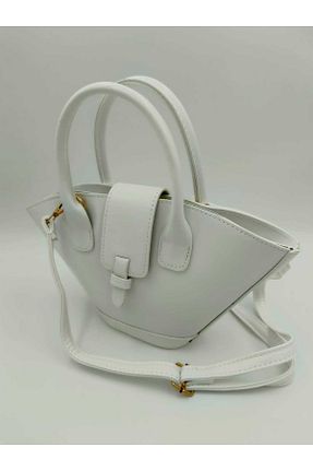 کیف دوشی سفید زنانه چرم مصنوعی kemsubag - کد 924344531