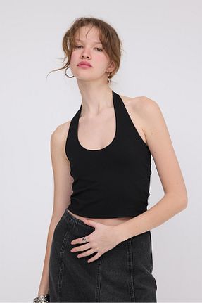 بلوز مشکی زنانه ساده Addax - کد 924346768