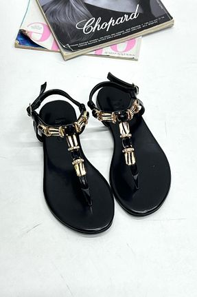 صندل مشکی زنانه پاشنه تخت inizio - کد 924341113