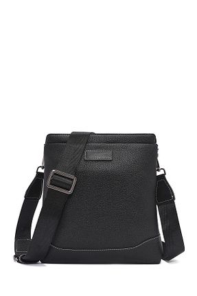 کیف دوشی مشکی مردانه چرم مصنوعی Derimod - کد 32687937
