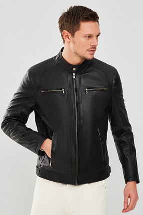 کاپشن مشکی مردانه رگولار Derimod - کد 31234997