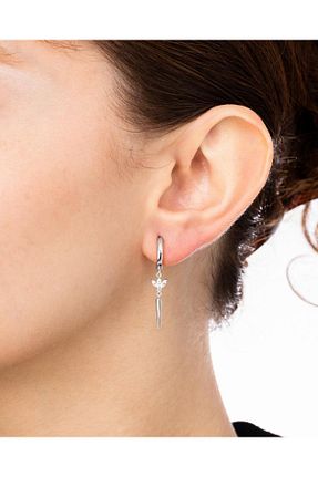 گوشواره نقره سفید زنانه 925 عیار MEKS PRIVE - کد 924356599