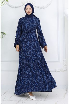لباس حجاب سرمه ای Relaxed sefamerve - کد 924354085