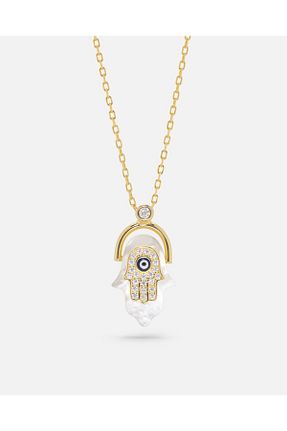 گردنبند نقره طلائی زنانه 925 عیار MEKS PRIVE - کد 924354059