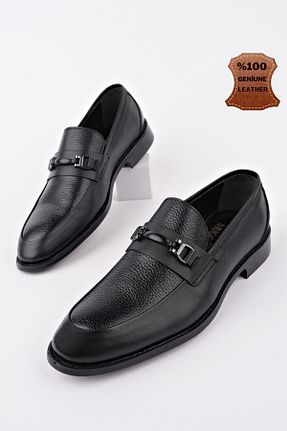 کفش کلاسیک مشکی مردانه چرم خالص Muggo - کد 921281319